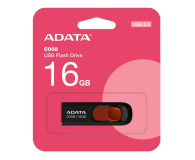 Pendrive (pamięć USB) ADATA 16GB DashDrive Classic C008 czarno-czerwony USB 2.0